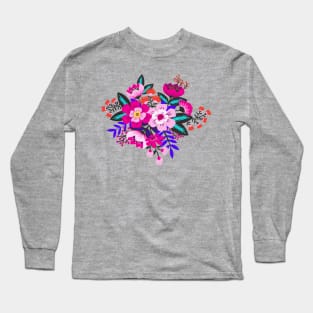 Bright boho flower bouquet Long Sleeve T-Shirt